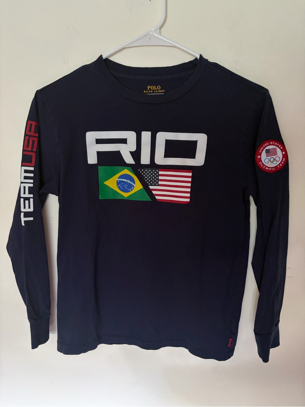 Polo by Ralph Lauren Navy Rio Flags Long-Sleeve Tee